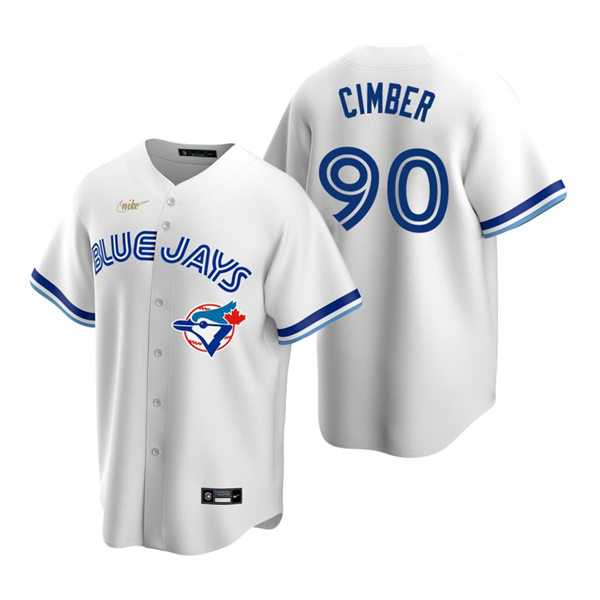 Mens Toronto Blue Jays #90 Adam Cimber Nike White Cooperstown Collection Jersey Dzhi->toronto blue jays->MLB Jersey